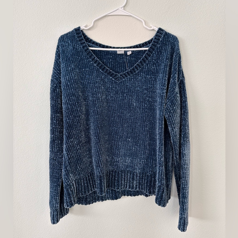Gap Women’s Oversized Blue Chenille Sweater | Size M